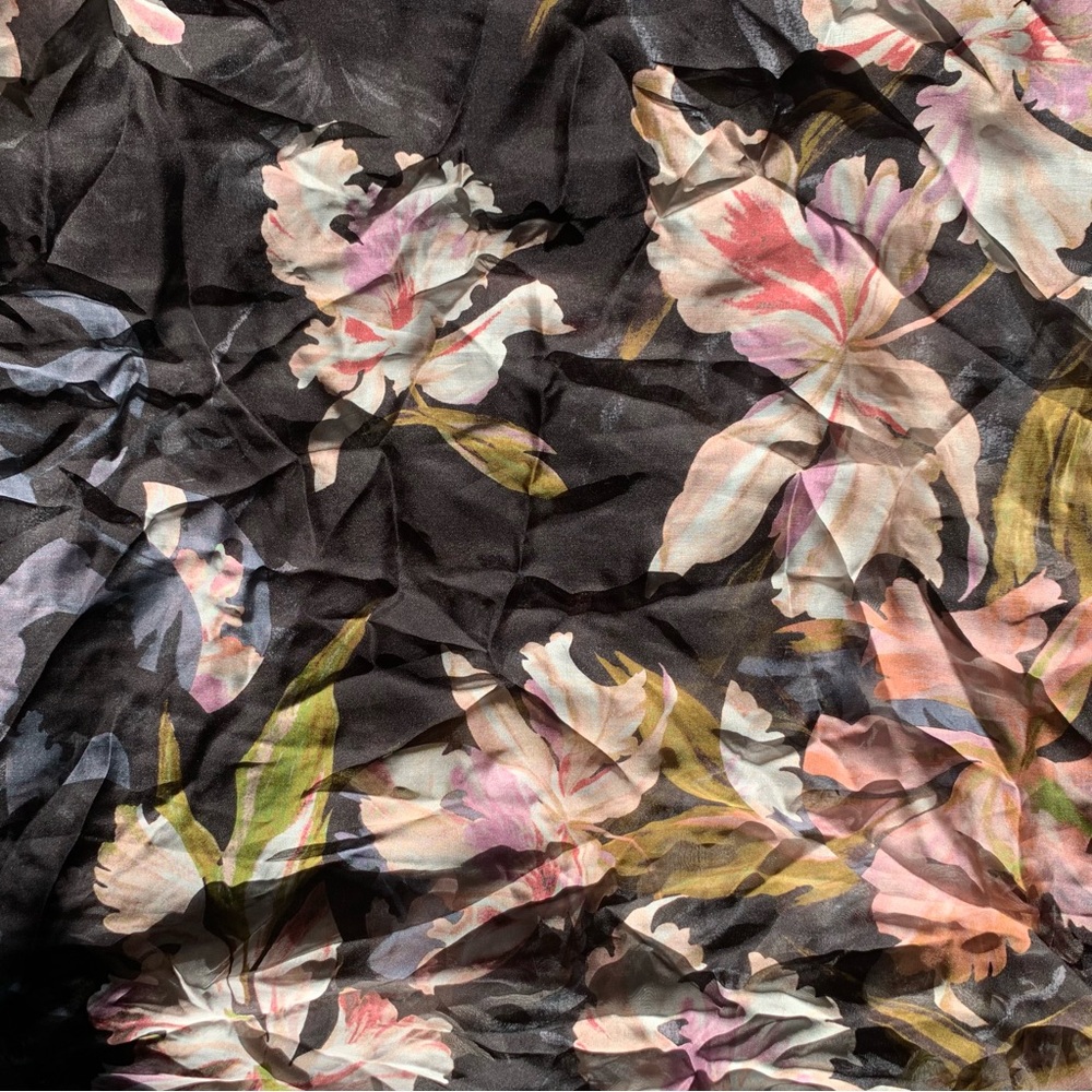 Lowest price! Nordstrom floral silk chiffon extra large scarf / shawl
